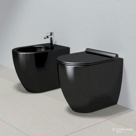 Унітаз підлоговий Catalano Sfera NewFlush 35х52 см кераміка чорний глянсовий 1VPC52NE
