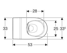 Унитаз напольный Geberit Bambini безободковый 33.5х53 см сантехнический фарфор белый 502.966.00.2