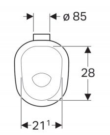 Унітаз підлоговий Geberit Bambini для дітей молодшого віку 28х37,5 см фарфор білий 211650000