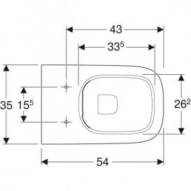 Унітаз підлоговий Geberit Smyle Square безободковий 35х54 см фарфор білий 500.840.00.1