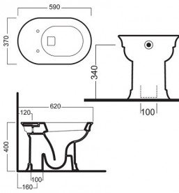 Унітаз підлоговий Hatria Dolcevita з сидінням з кришкою Soft Close білий YXXN01 + YXXR