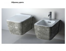 Унітаз підлоговий Hidra Faster Kiub Rimless 36,5х54 см санфаянс сірий мармур KIR20 100 ceppo di gre