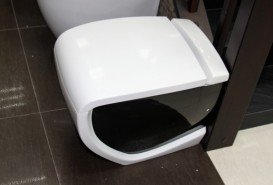 Унитаз напольный Hidra Hi-Line 38х54,5 см санфаянс белый/черный HI10 012 bianco/nero