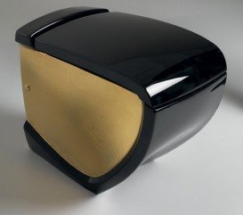 Унітаз підлоговий Hidra Hi-Line 38х54,5 см санфаянс чорний/золото HI10 020 nero/oro