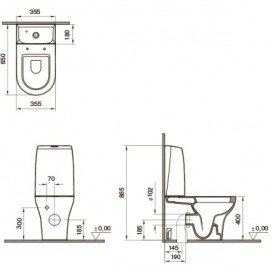 Унітаз підлоговий Koller Pool Zentrum Monoblock з сидінням Soft Close 9012N003-7200