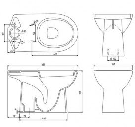 Унитаз напольный Kolo Nova Pro с вертикальным выпуском M33201000