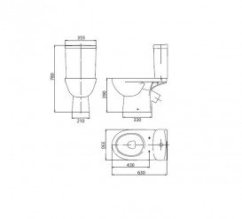 Унитаз напольный компакт Kolo Freja Premium + Сиденье в комплекте L79047000