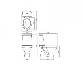 Унитаз напольный компакт Kolo Modo + Сиденье в комплекте L39004000