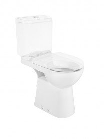 Унитаз напольный компакт Roca Access 67х38 с горизонтальным выпуском керамика белый A342236000