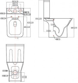 Унитаз напольный компакт с бачком Volle Leon Rimless 61х36.5 см керамика белый 13-11-059