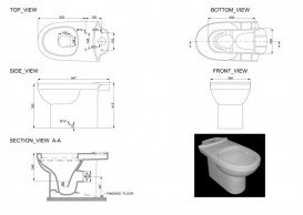 Унитаз напольный компакт с крышкой Devit Smart 36х67.5 см санфаянс белый 3010146