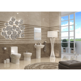 Унитаз напольный компакт с крышкой Devit Fresh 38х69 см безободковый санфаянс белый 3110121