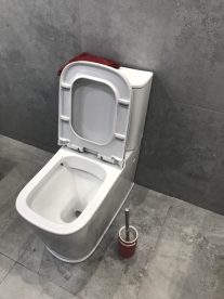 Унитаз напольный компакт Volle Puerta Rimless + сиденье твердое Slim slow-closing 13-16-075