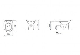 Унитаз напольный Laufen Pro керамика белый H8219560000001