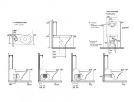 Унитаз напольный моноблок Kerasan Aquatech с керамическим бачком белый 371701