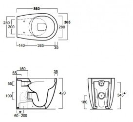 Унитаз напольный приставной Simas коллекция Vignoni VI 01