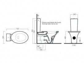 Унітаз підлоговий приставний Hatria Sculture 37х62.5 см білий YXZ401