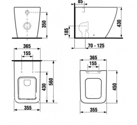 Унітаз підлоговий приставний Jika Pure кераміка Jika perla білий H8234241000001