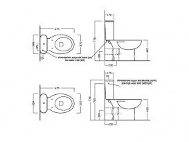 Унітаз моноблок підлоговий Hatria ERIKA PRO 67x37 см YXBQ01