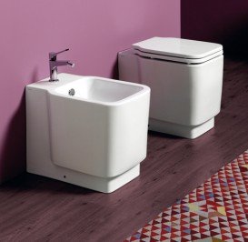 Унітаз підлоговий Simas Flow 35,5х49,5 см фаянс білий FL 61