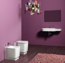 Унітаз підлоговий Simas Flow 35,5х49,5 см фаянс білий FL 61