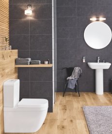 Унитаз напольный приставной Grohe Euro Ceramic с гигиеническим покрытием альпин-белый 3933800H