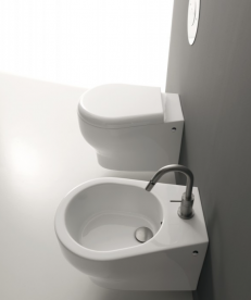 Унитаз подвесной Kerasan коллекция K09 белый 4515 с креплением 7616 и крышкой Soft 3674