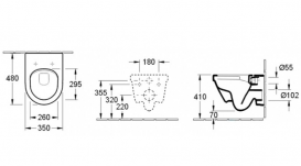 Унитаз подвесной укороченный Villeroy&Boch коллекция Omnia Architectura с сиденьем Soft Close 4687HR01