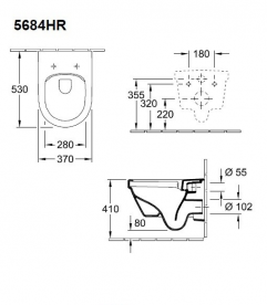 Унітаз підвісний Villeroy & Boch Omnia Architectura Ceramic Plus і сидінням Soft Close 5684HRR1