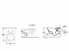 Унитаз подвесной Villeroy&Boch Subway 2.0 5614R001 + Сиденье + Комплект Grohe Rapid SL 38722001