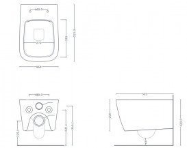 Унітаз підвісний ArtCeram A16 безободковий 36х52,5 см кераміка синій ASV003 38;00