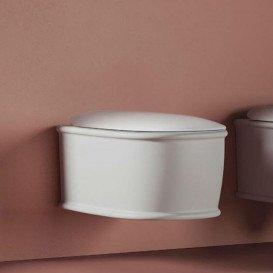 Унитаз подвесной ArtCeram Atelier безободковый 37,5х52,5 см керамика белый матовый ATV001 05;00