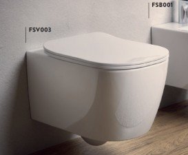 Унітаз підвісний ArtCeram Faster 36,5х53 см білий глянсовий FSV003 01; 00