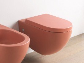 Унитаз подвесной ArtCeram File 2.0 36х52 см безободковый красный коралл FLV004 14;00