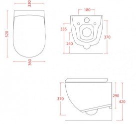Унитаз подвесной ArtCeram File 2.0 36х52 см безободковый красный коралл FLV004 14;00