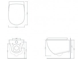 Унітаз підвісний ArtCeram File 2.0 безободковий 37х53 см кераміка коричневий FLV004 39;00