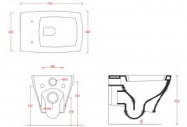 Унітаз підвісний ArtCeram Jazz 36х53,5 см кераміка білий JZV001 01;00