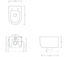 Підвісний унітаз ArtCeram Monet безободковий 36х52 см кераміка білий матовий MNV001 05;00