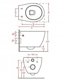 Унитаз подвесной ArtCeram Step 36х51 см санфарфор белый глянцевый STV001 01;00