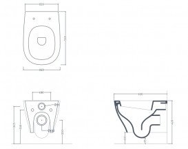 Унітаз підвісний ArtCeram Ten 4.0 безободковий 36х52 см кераміка світло-коричневий TEV006 40;00