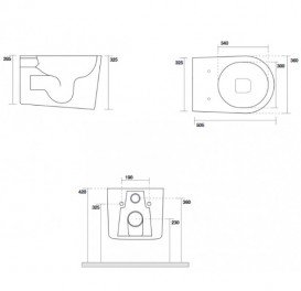 Унітаз підвісний Axa DP безободковий 36х50,5 см кераміка білий глянцевий 8401001