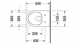 Унітаз підвісний без обідка Duravit DuraStyle 2562090000 + Сидіння 0020790000 + кріплення 0065000000
