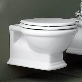 Унітаз підвісний безободковий Simas Lante 38.5х53 см санфаянс білий LA18