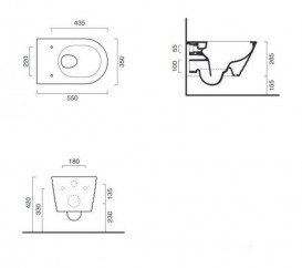 Унитаз подвесной Catalano Classy с системой NEWFLUSH 35х55 см белый 1VS55RZE00