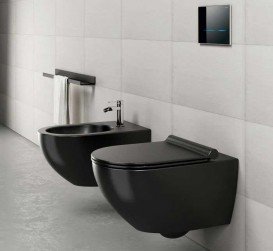 Унітаз підвісний Catalano Colori Sfera безободковий з системою NewFlush 35х54.5 см чорний матовий 1VSF54RNS