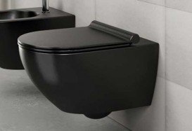 Унітаз підвісний Catalano Colori Sfera безободковий з системою NewFlush 35х54.5 см чорний матовий 1VSF54RNS