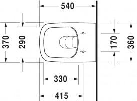 Унитаз подвесной Duravit DuraStyle Rimless 37х54 см керамика белый 25510900001