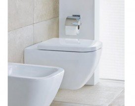 Унітаз підвісний Duravit Happy D.2 Rimless 36,5х54 см кераміка білий 2222090000