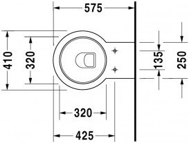 Унитаз подвесной Duravit Starck 1 41х57,5 см керамика белый 0210090064