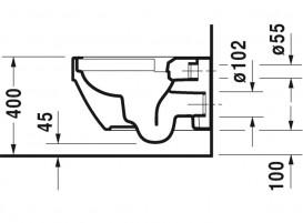 Унітаз підвісний Duravit Vero Air Rimless 37х57 см з покриттям Wondergliss кераміка білий 25250900001